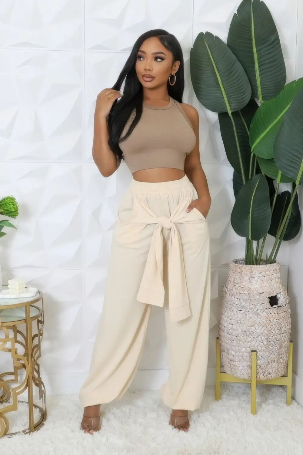 High Waisted Stretch Pants