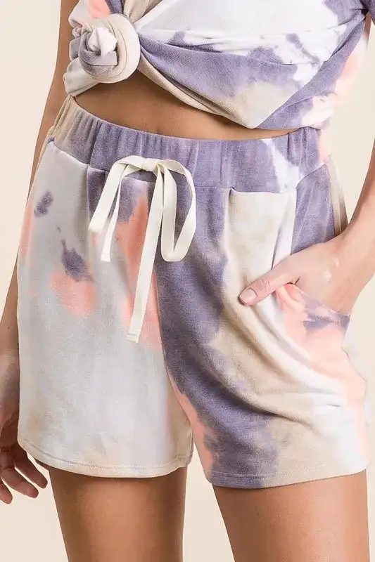 Everyday Tie Dye Terry Shorts with Drawstring