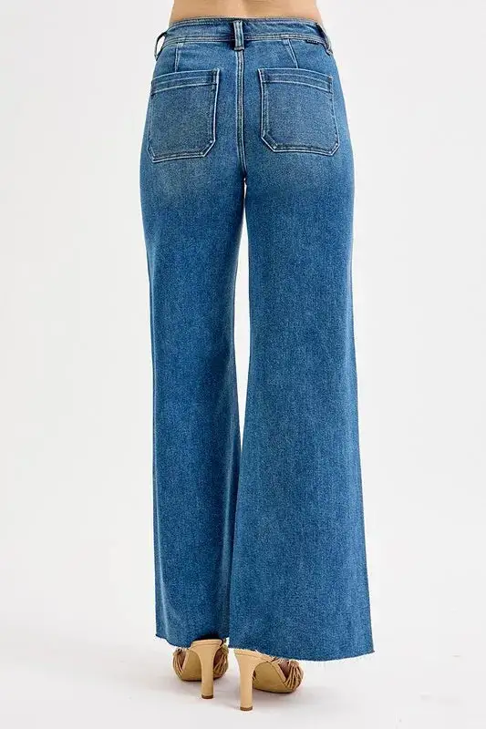 Modern High Rise Wide Leg Jeans