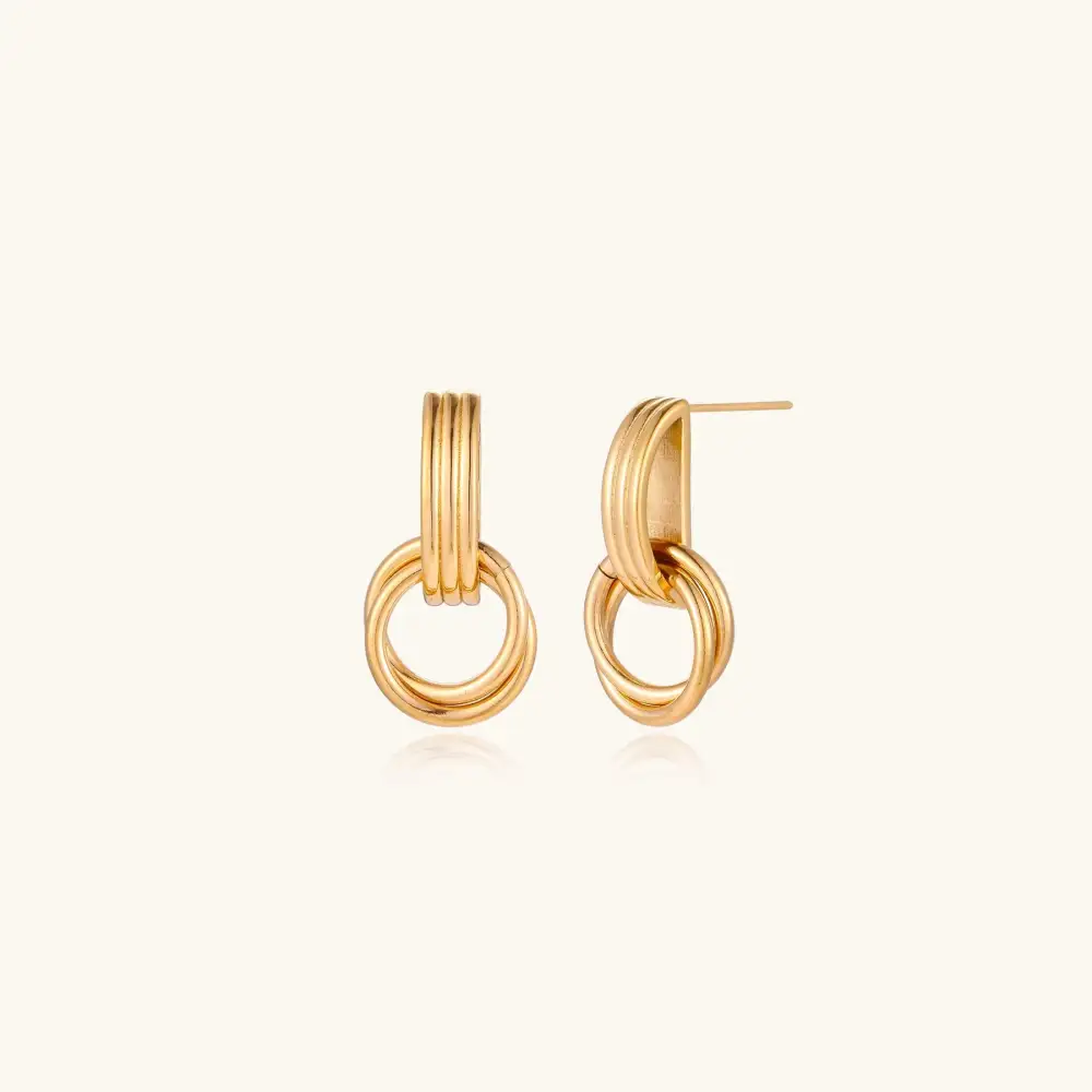Linear Loop Drops Earrings