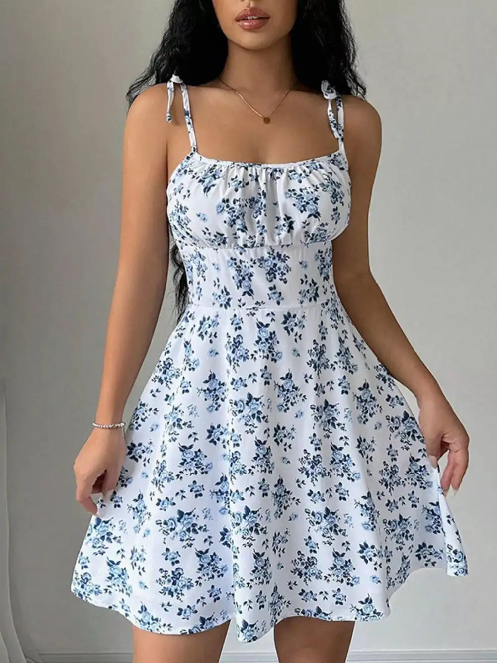 Soft Touch Floral Printed Mini Dress
