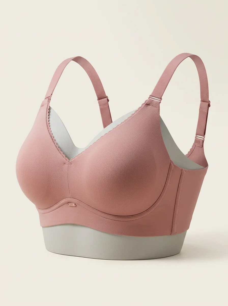 Women's Full-Coverage Wireless Seamless Scalloped-Edge Bra