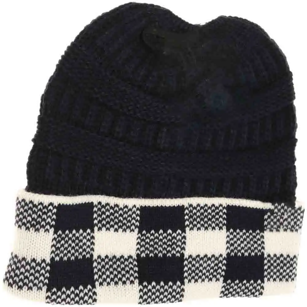 Buffalo Check Beanie
