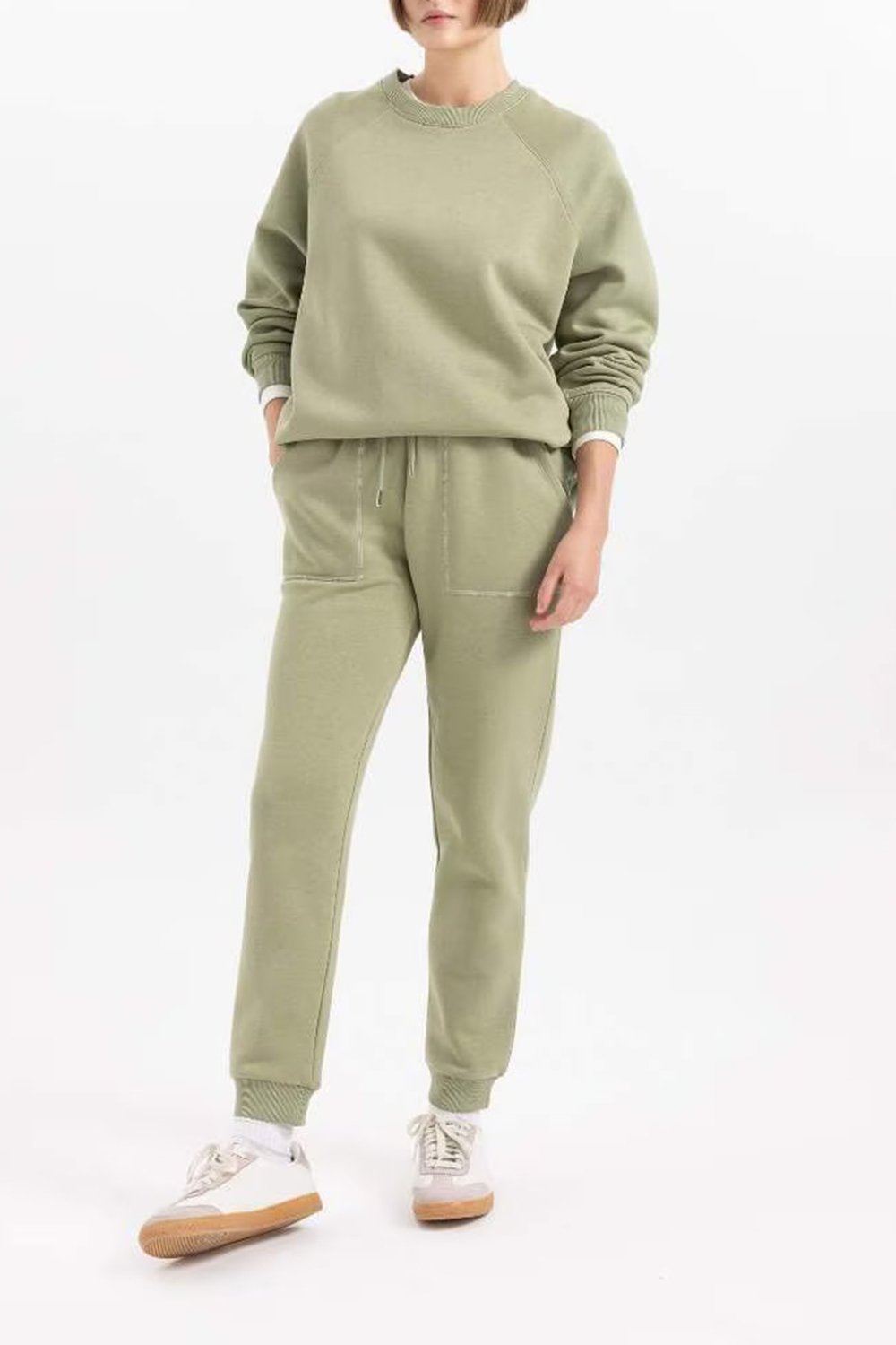 Thick Sweatshirt Fabric Trousers