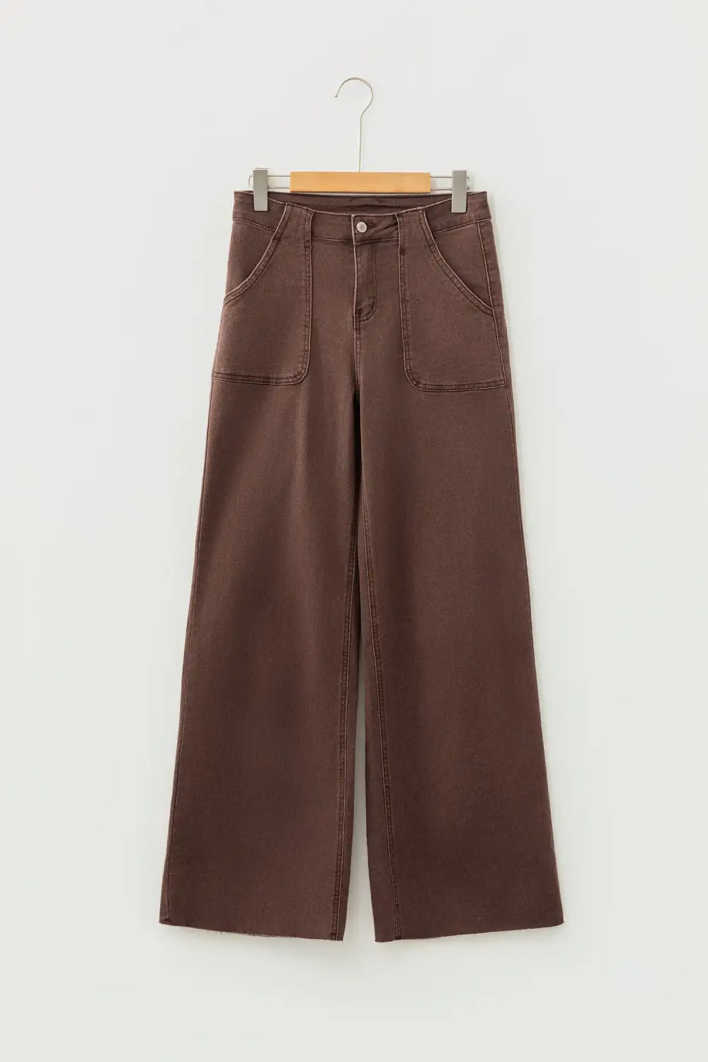 Clean Cut Buttoned Denim Jeans