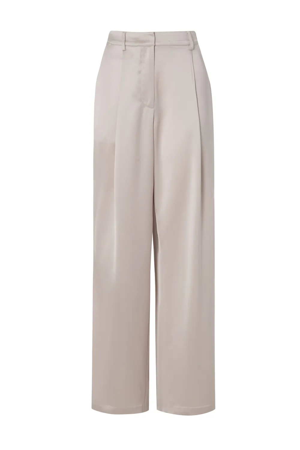 Elastic Waist Satin Trousers