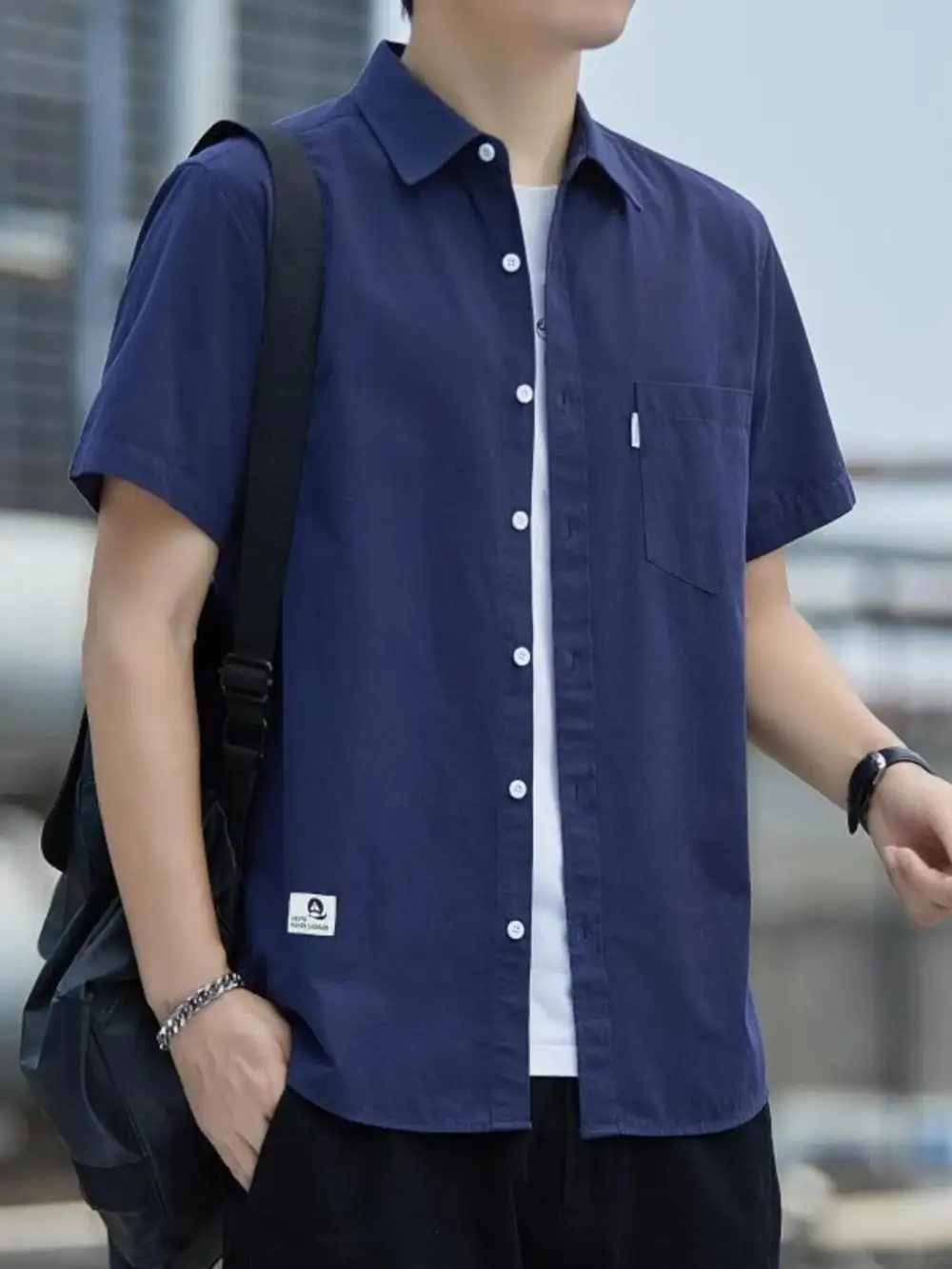 Wardrobe-Ready Short-Sleeve Button-Up Shirt
