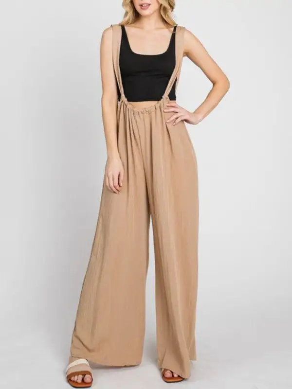 Jumpsuit Clean All Match Lace Up Pants