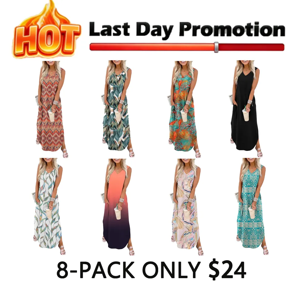 Summer Dresses Maxi Dress Vacation Beach Sundresses 2026 with Pockets SpringStatements