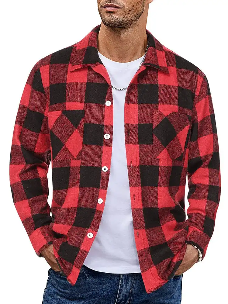 Stylish Comfy Flannel Plaid Shirt
