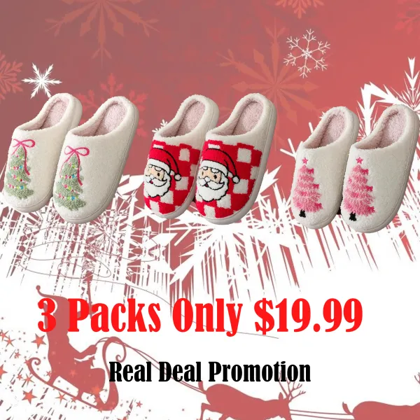 🏷️ 🎅 Holiday Special – 40% OFF! 🎁 Women & Men Christmas Slippers – Memory Foam Warm House Shoes  Cozy • Fuzzy • Festive • Indoor & Outdoor Comfort