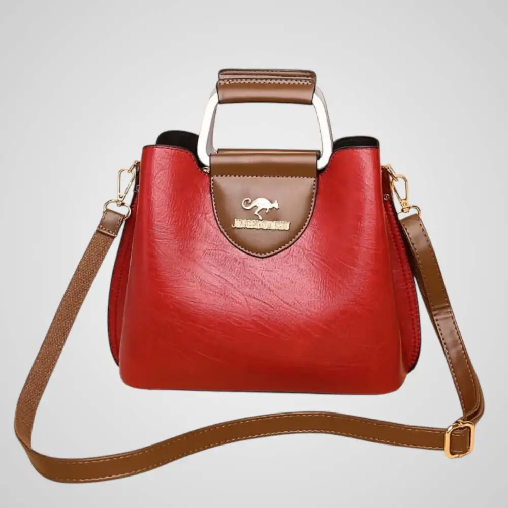 Relaxed Foldover Leather Handbag