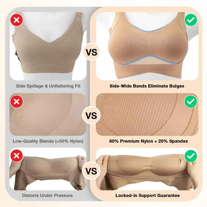 Women’s Wireless Push-Up Bra – Soft & Breathable Comfort