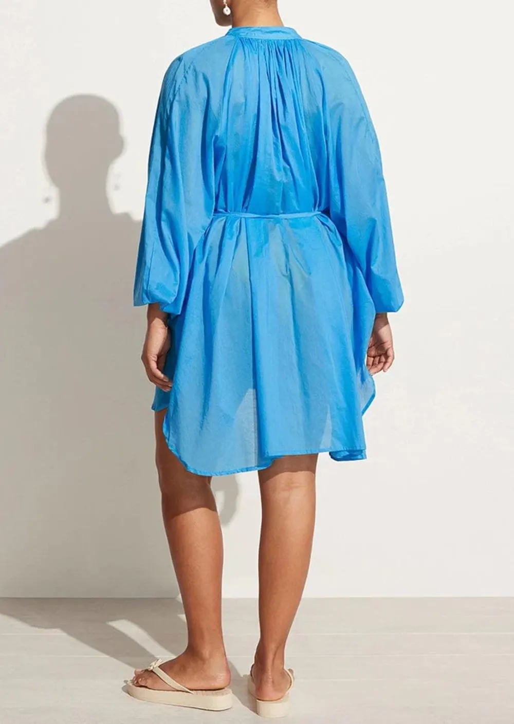 BUTTON UP SMOCK DRESS