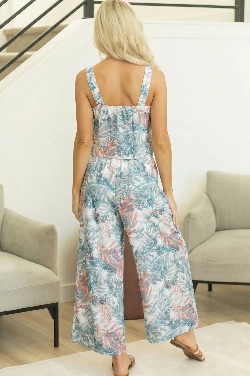 Printed Drawstring Cozy Everyday Lounge Set