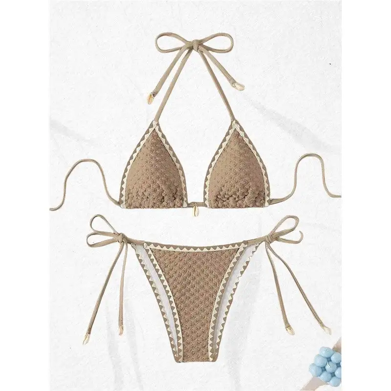 Contrast Halter Bikini
