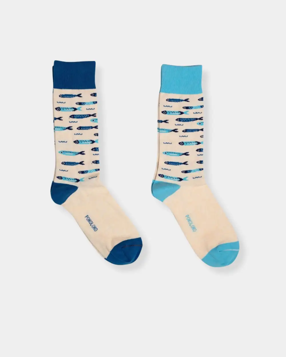 Sardine Motif Pima Socks