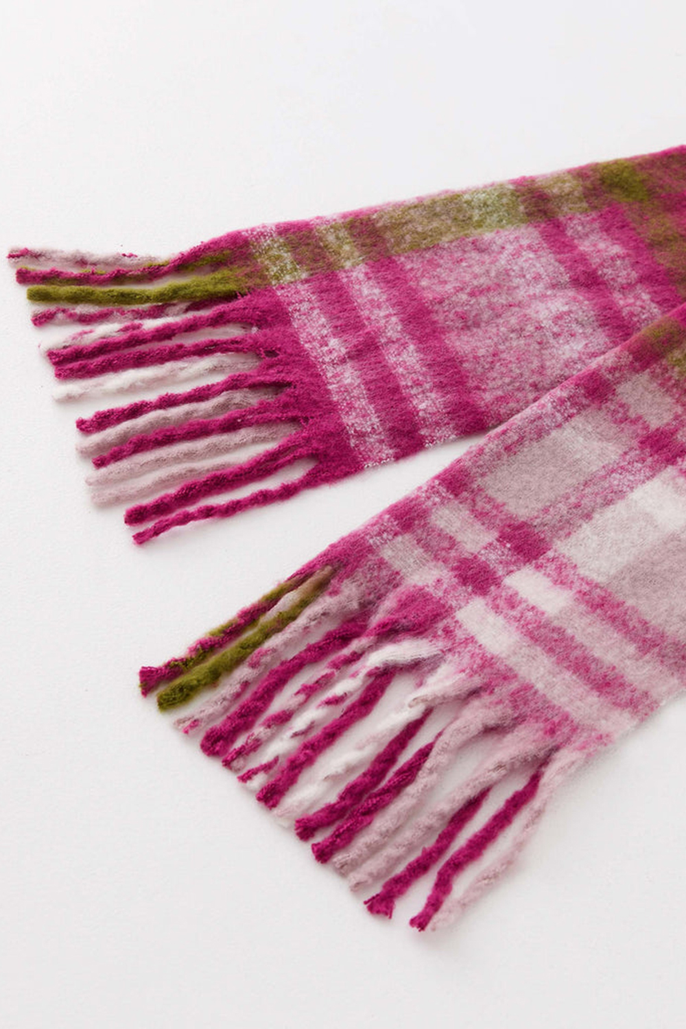 Pink Rainier Plaid Scarf