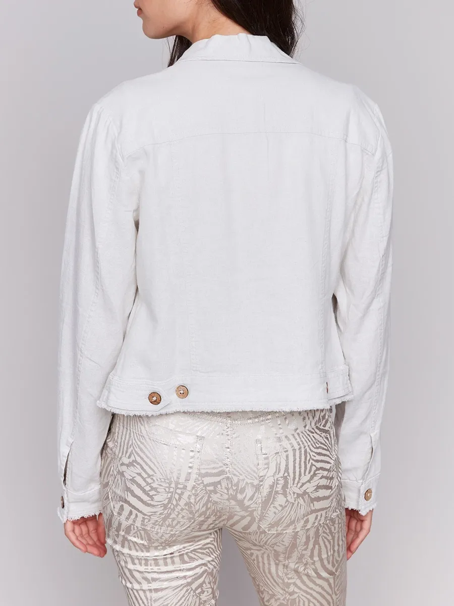 Fashionable And Versatile Linen Blend Women's Jacket