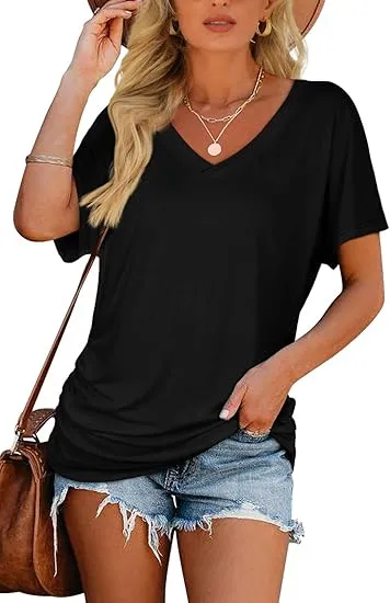 🔥Women's Short-Sleeved V-Neck Batwing Sleeve Top🔥10-Pack - All Colors Included, Only $32