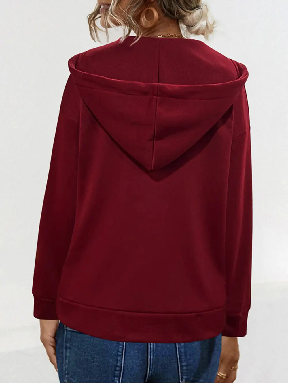 Hooded Drawstring Pocket Sweatshirt