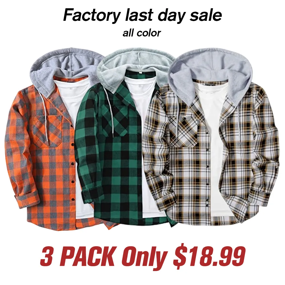 Men Plaid Long Sleeve Flannel Jacket
