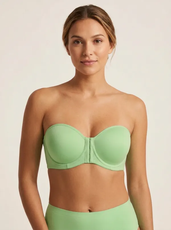 Women's Rounded-Cup Front-Closure Strapless Bra