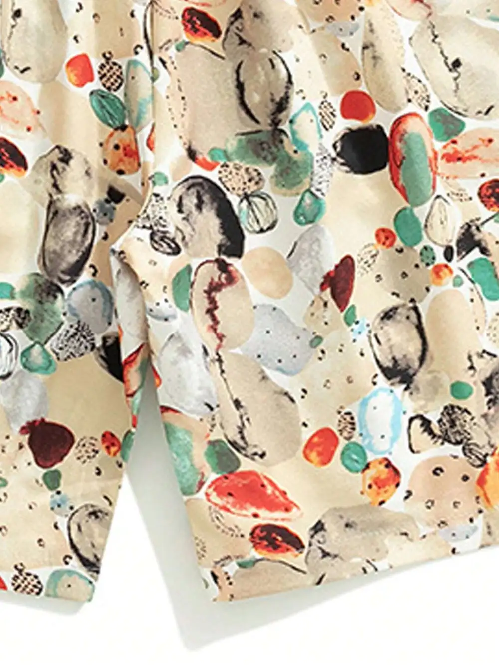 Men's Woven Fabric Drawstring Swim Trunks