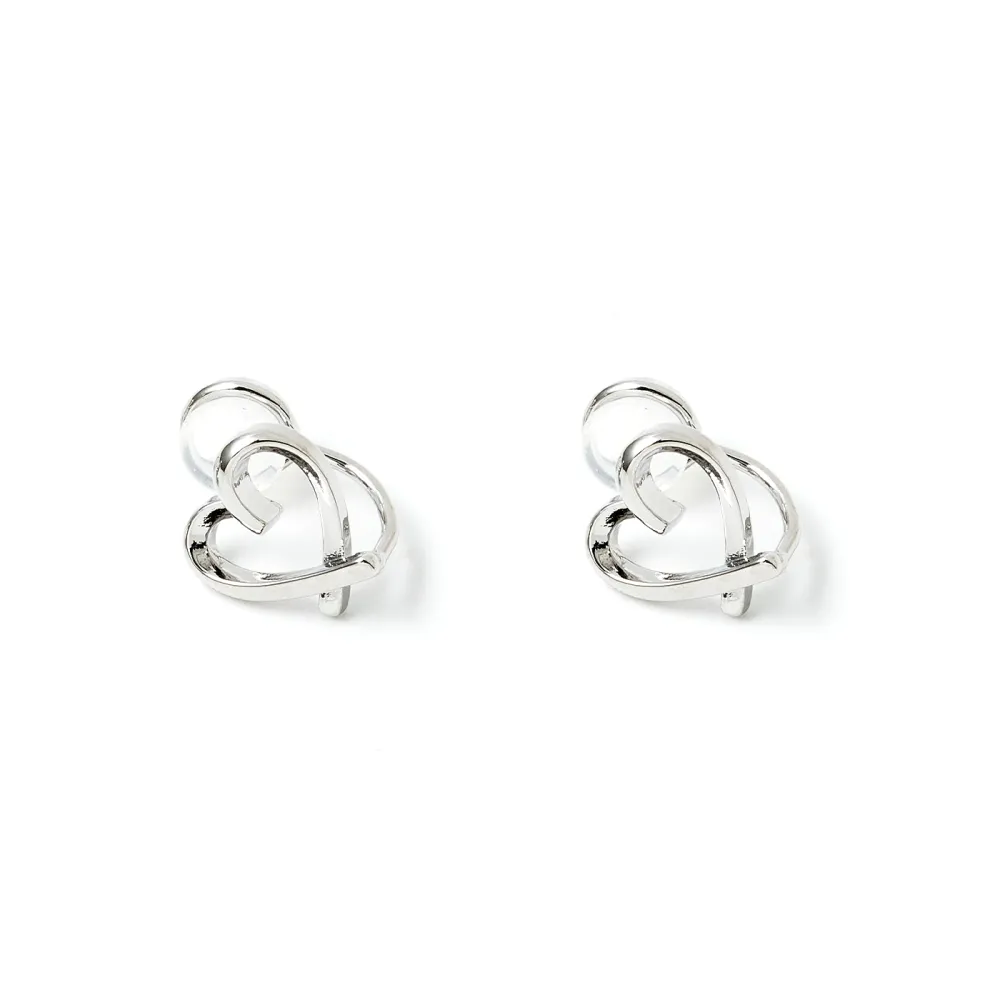 Encircling Heart Clip-On Earrings