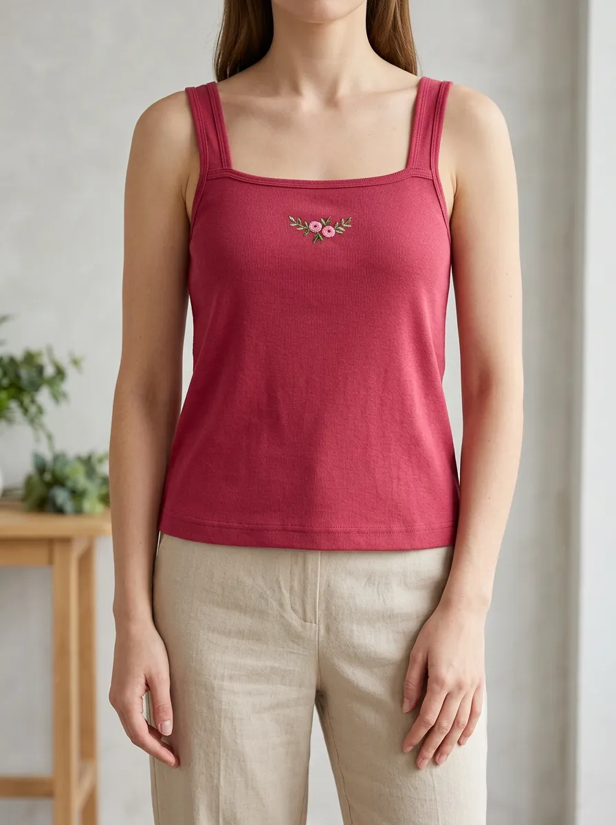 Casual Ribbed Knit Top