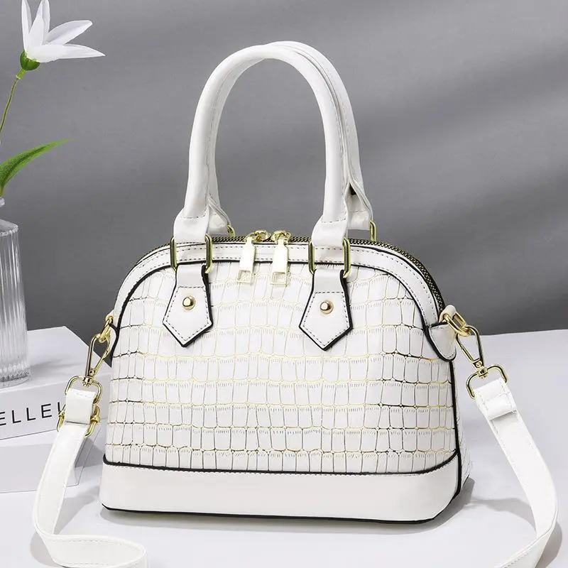 Street-Chic Crossbody Handbag PU Patent Leather Shell