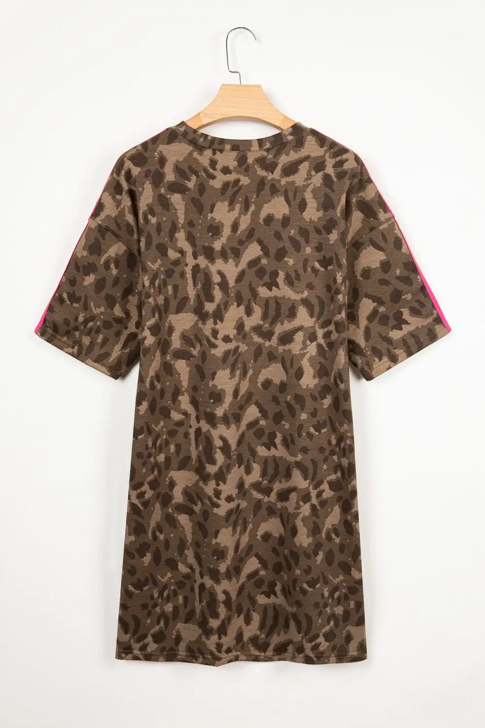 Striped Animal Print Pocketed Mini Dress