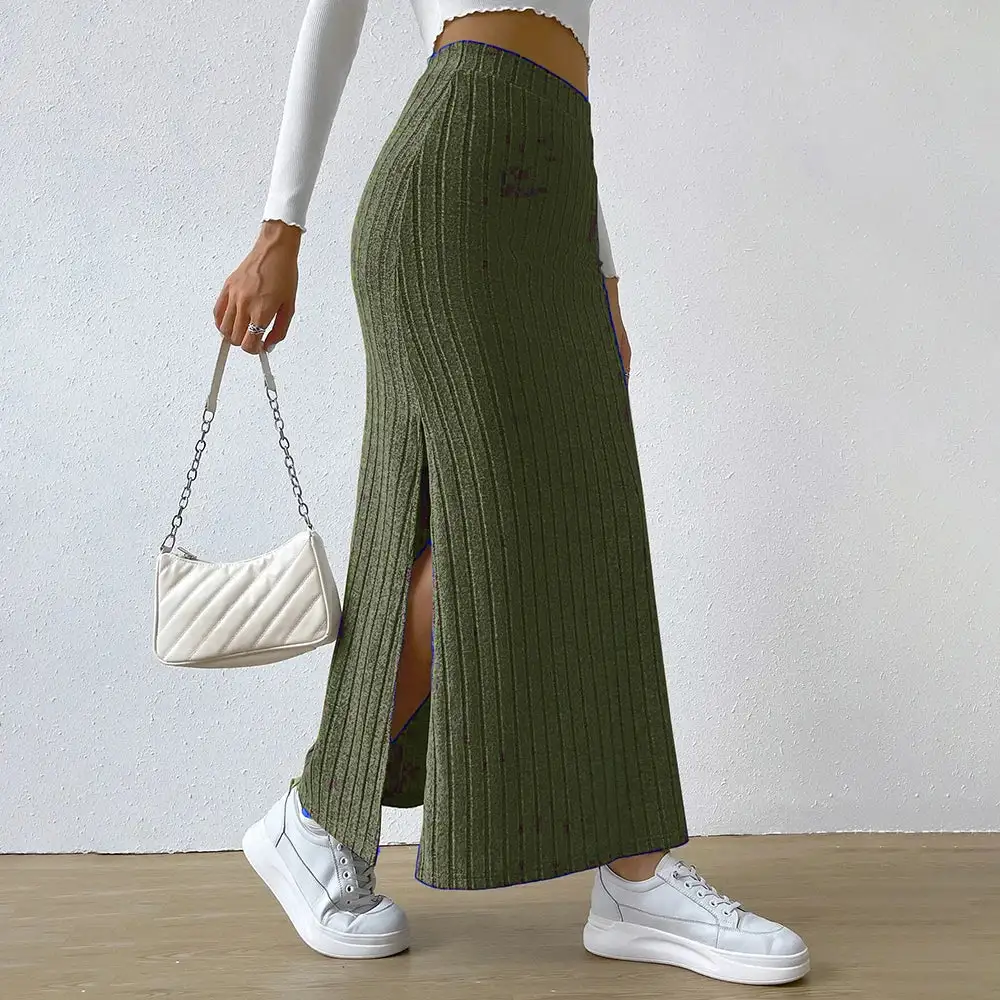 Knitted A-Line Bodycon Skirt