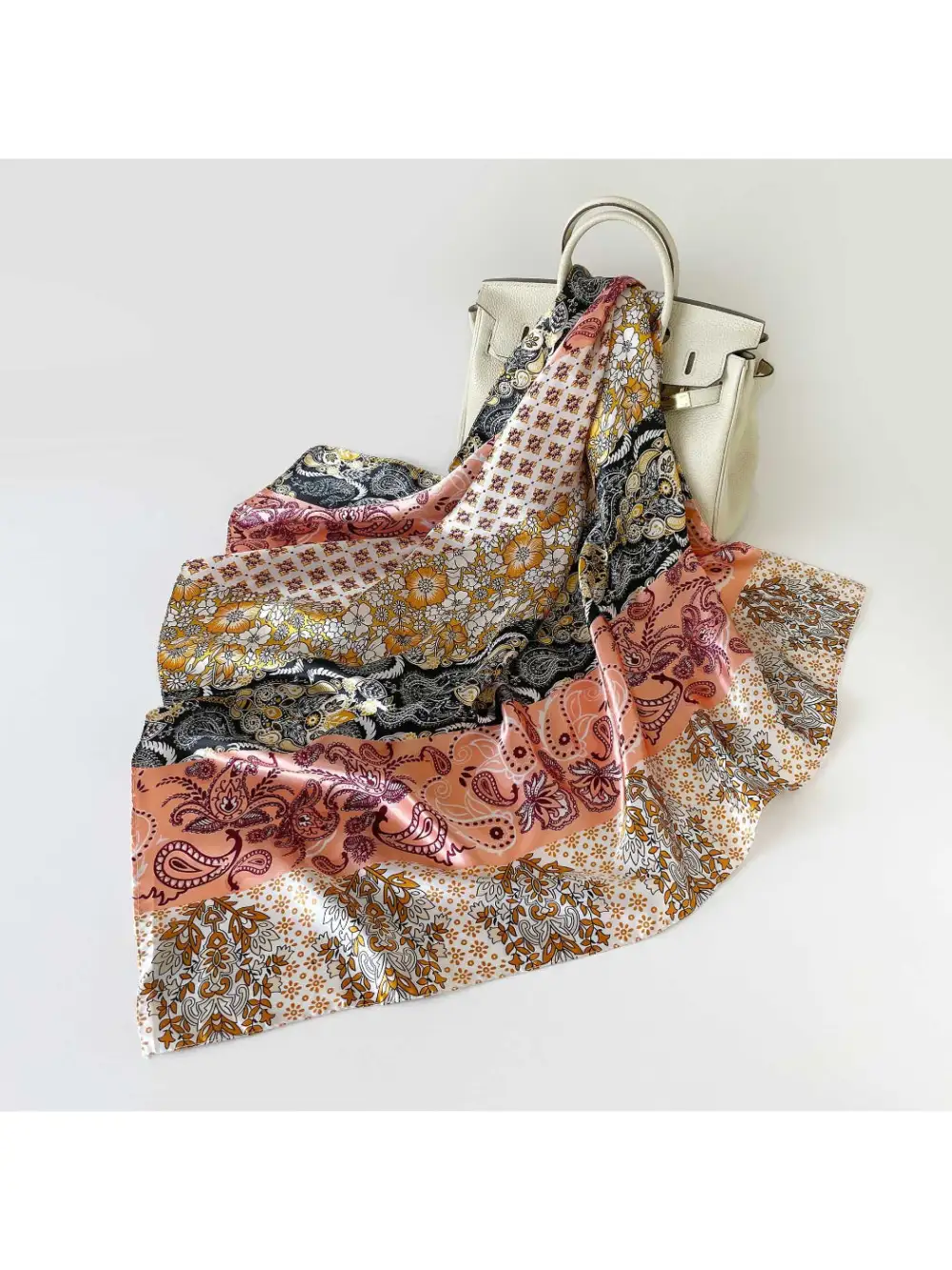 Patchwork Paisley Print Square Scarf