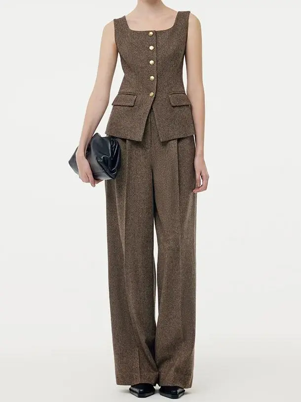 Washable Wool Women Full Length Pants