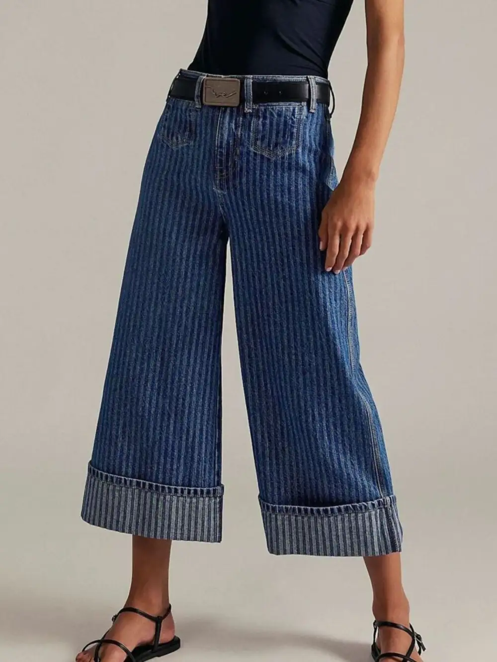Utility Wide Leg Denim Jeans