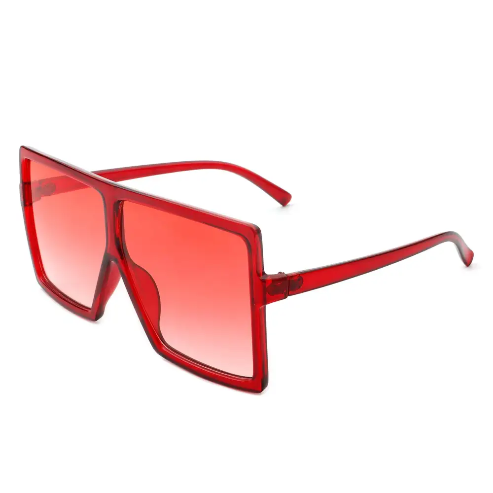 Bold Square Flat Top Frame Sunglasses