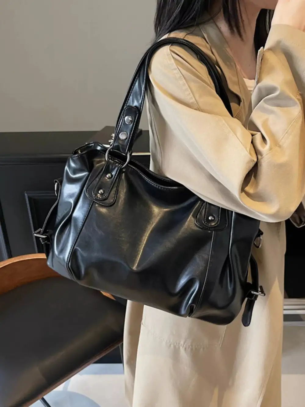 Vintage Faux Leather Handbag