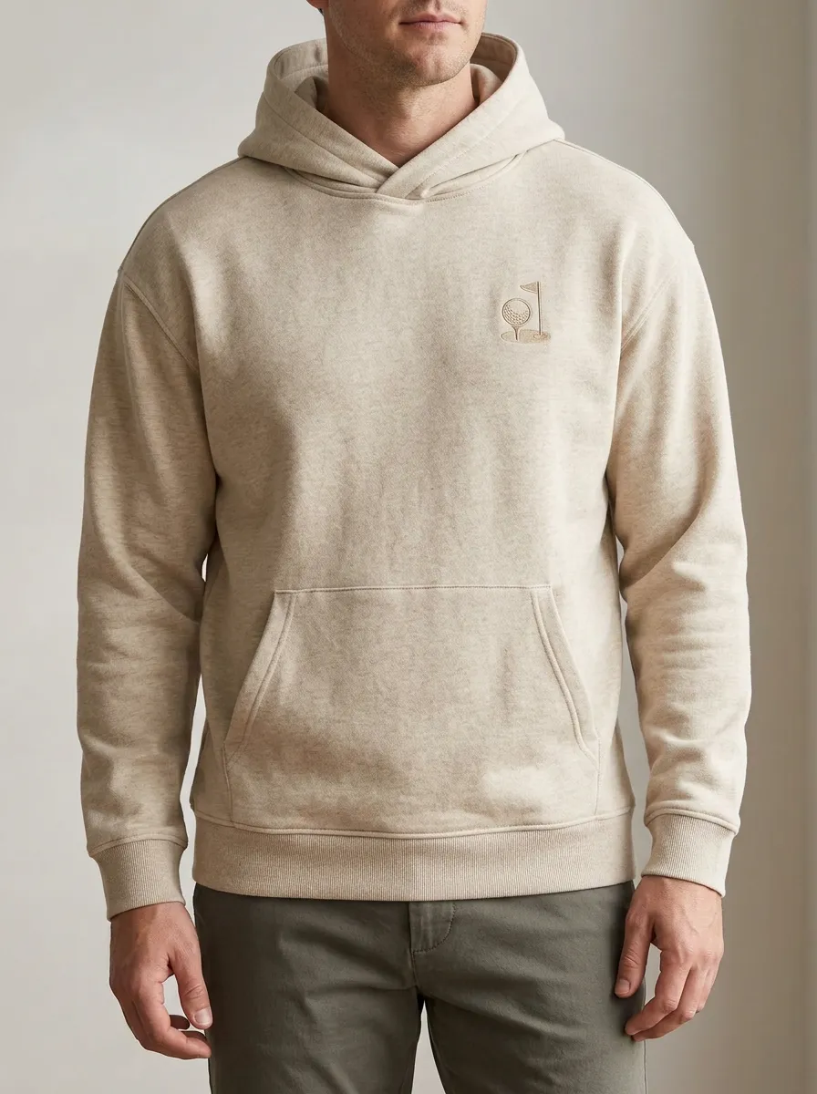 Classic Flag-Motif Golf Casual Hoodie