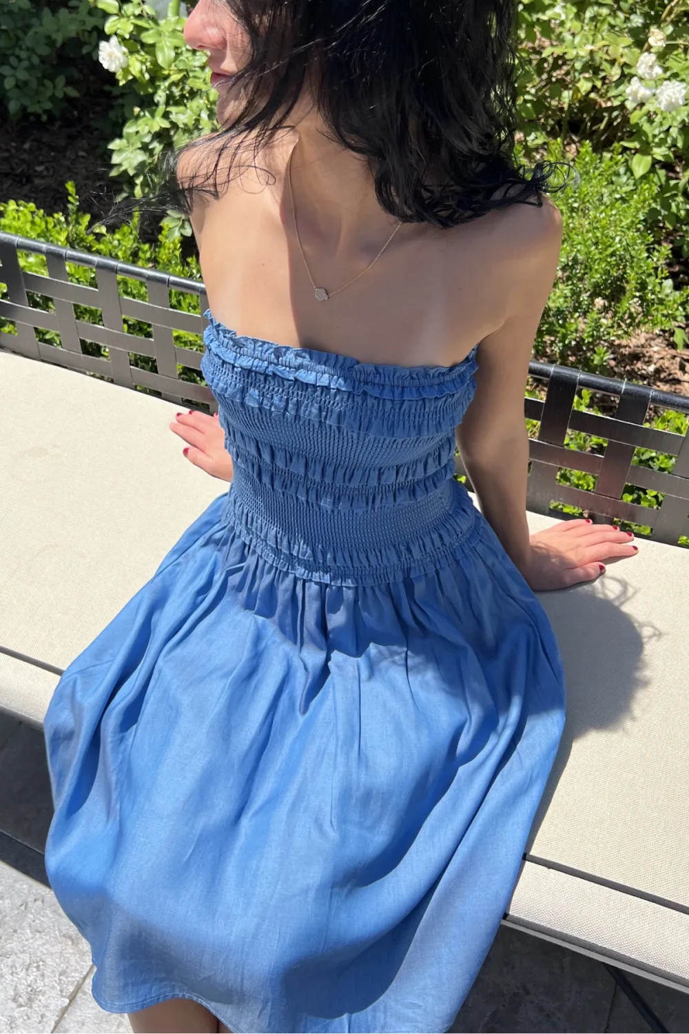 Sleeveless Smocked Midi Dress