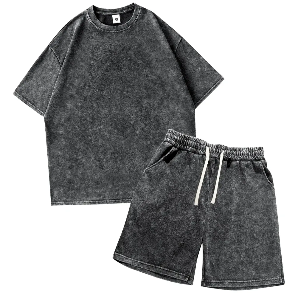 Men's classic two-piece soft stretch cotton loungewear set
