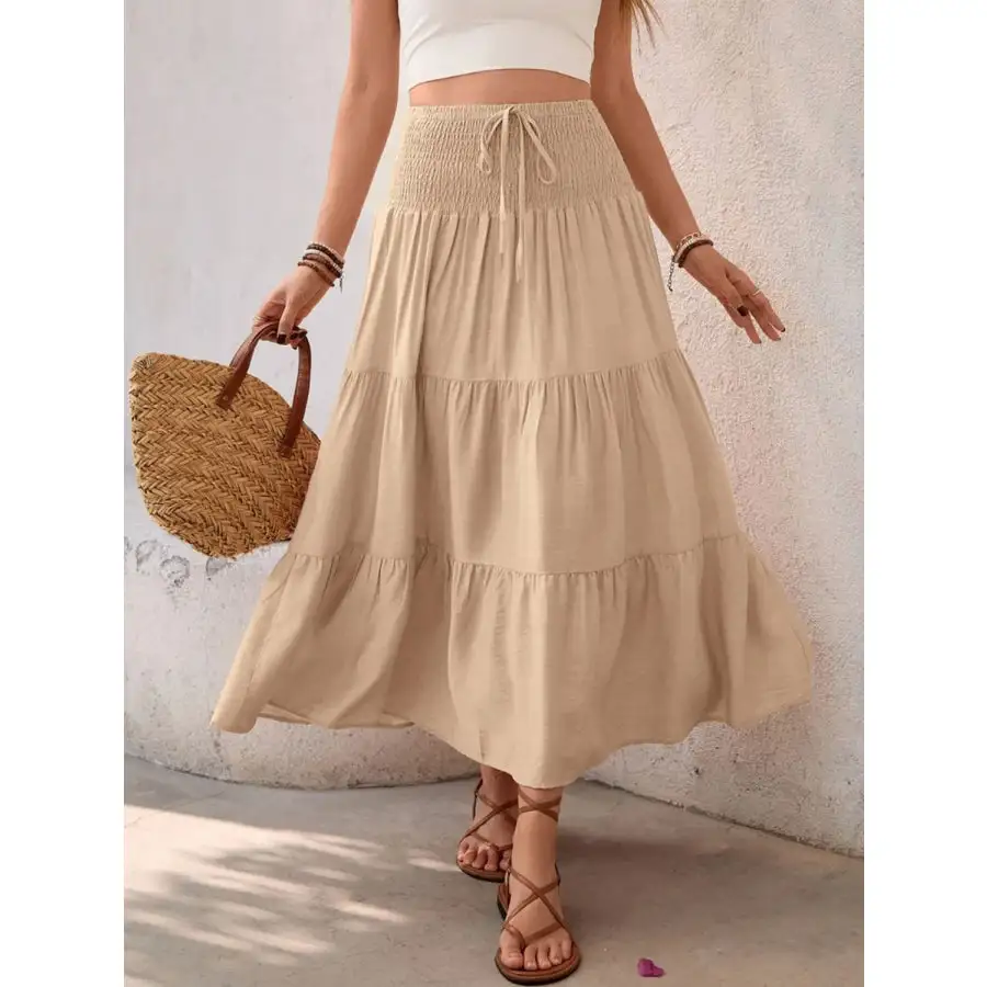 Smocked Tiered Skirt