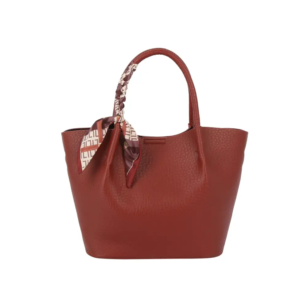 Pebbled Scarf Accent Tote Bag