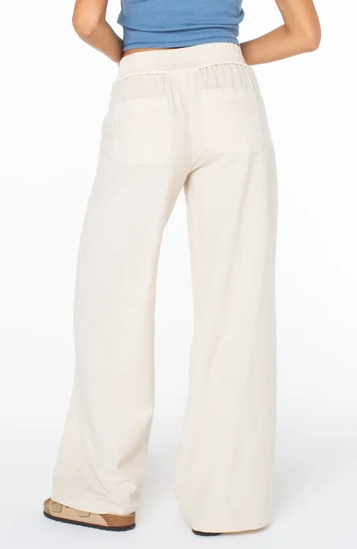 Relaxed Rib Waist Pull On Pants