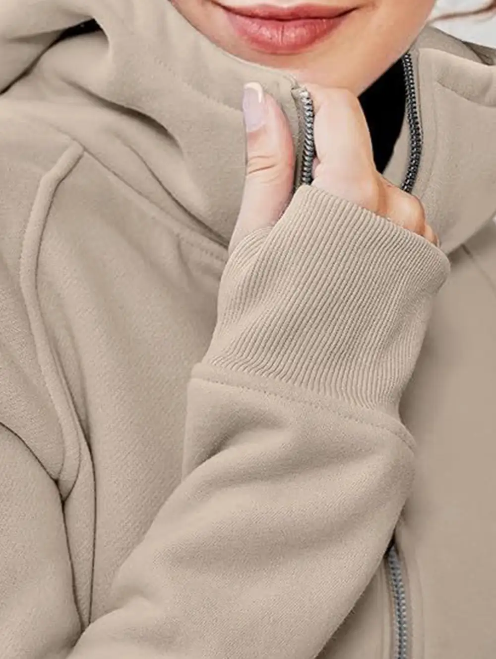 Hooded Short Fleece Sweatshirt Shorts