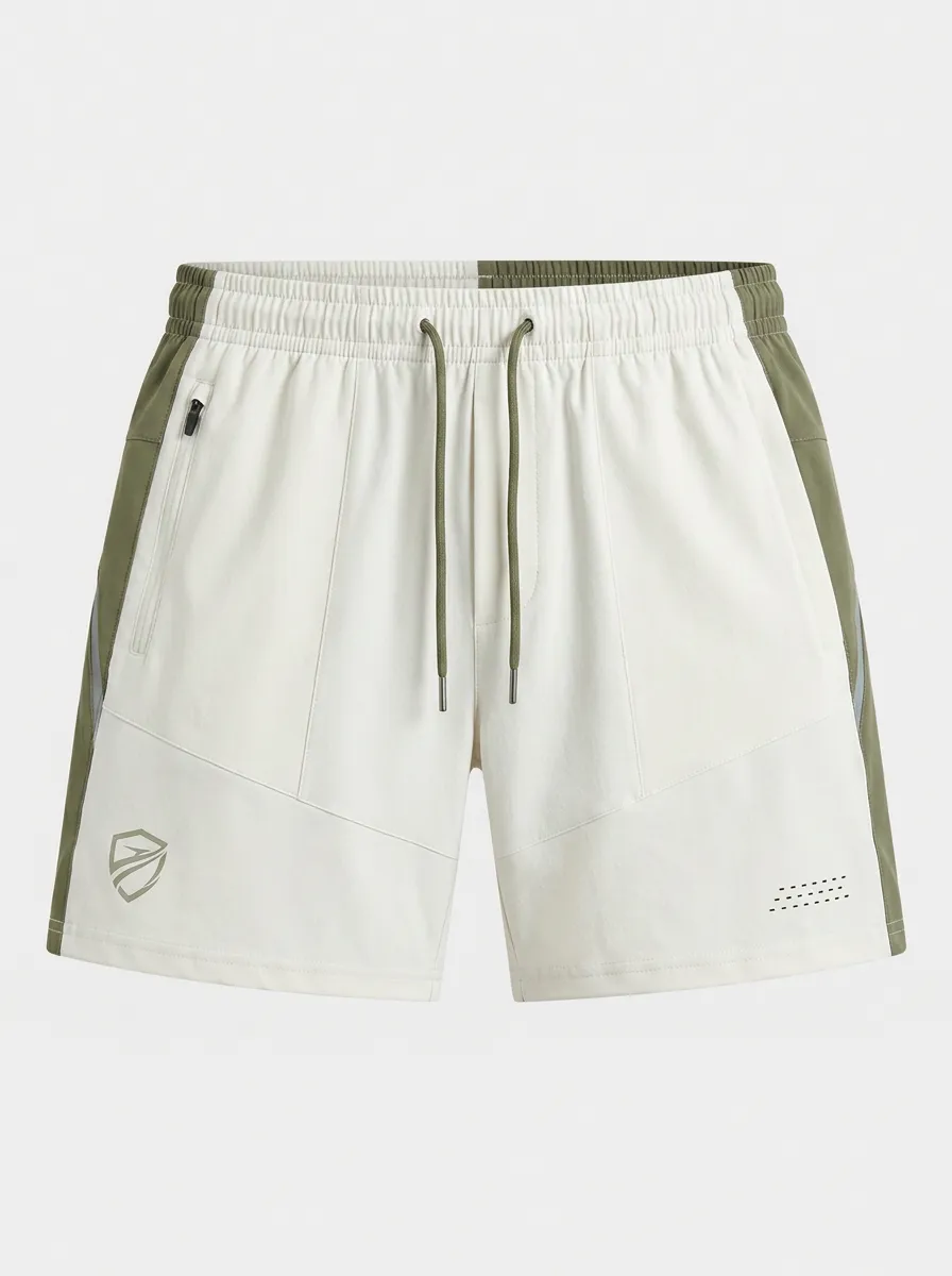 Men's Athletic Breathable Logo Printed Gym Shorts