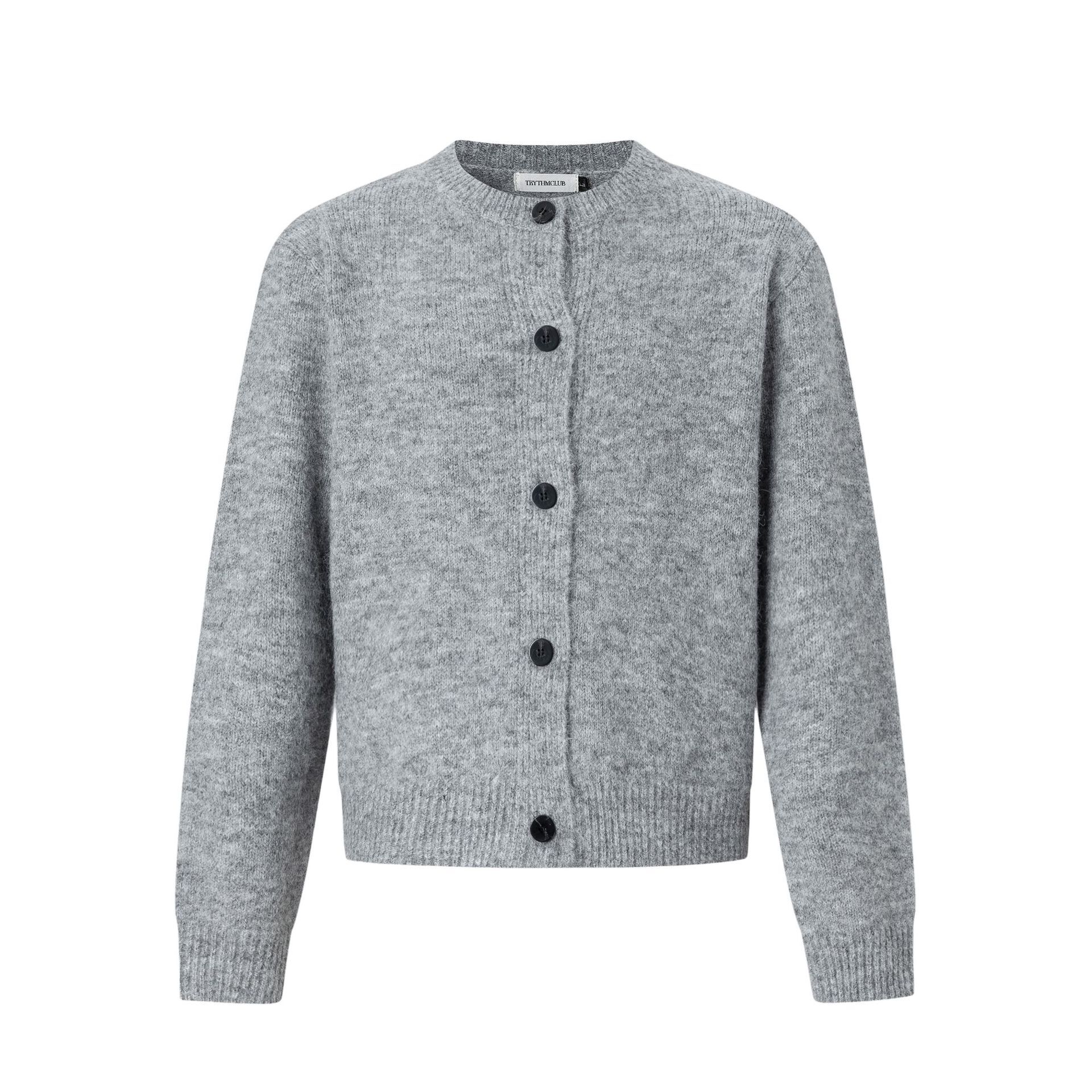 Classic Button-Up Knit Sweater