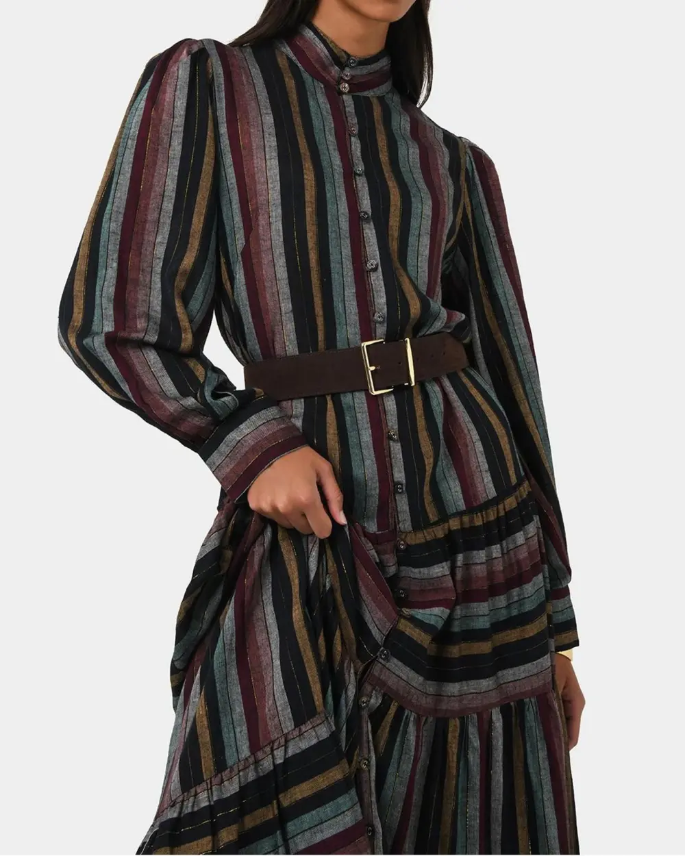 Linen Tiered Maxi Dress