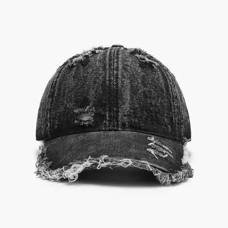 Distressed Cotton Adjustable Hat