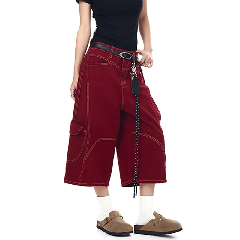 Sport Inspired Everyday Relaxed Denim Shorts